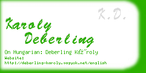 karoly deberling business card
